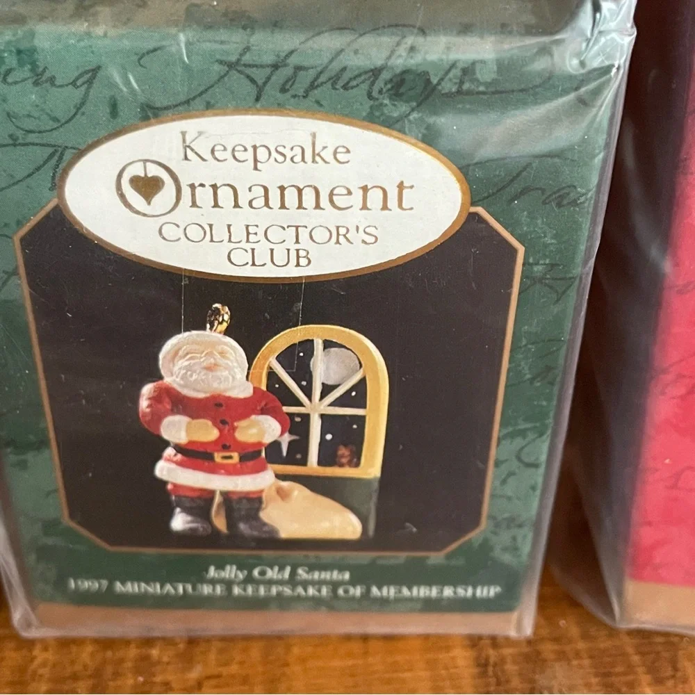 Hallmark the Night Before Christmas 1997 Collectors Club 4 Four Ornament Set NEW